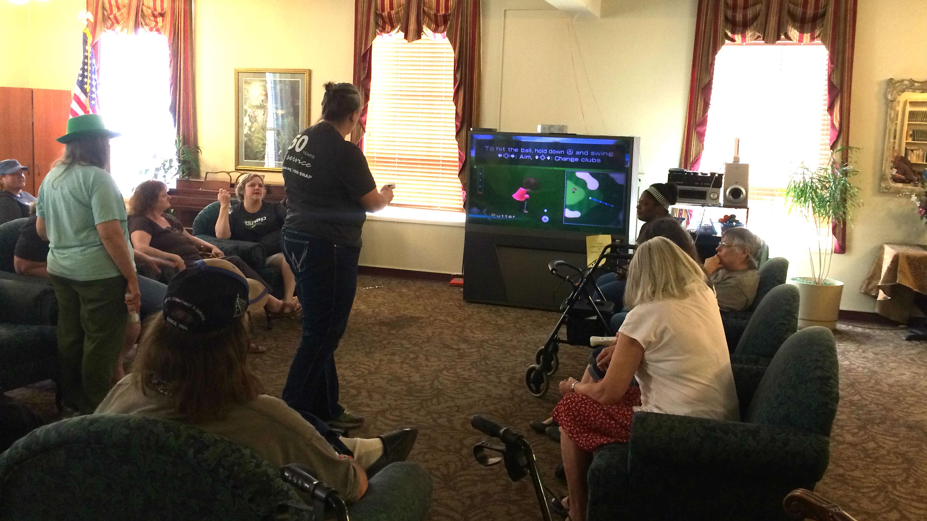 Wii golf at Maplewood